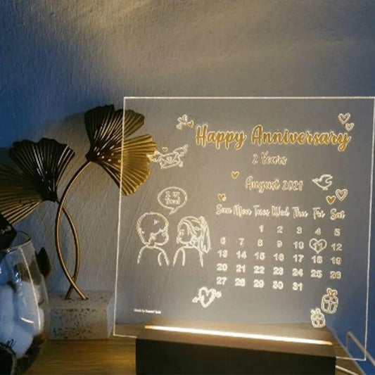 3D Acrylic Writing Board with Pen & Light