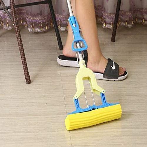 Folding Squeeze Sponge Mop with Stainless Steel Rod